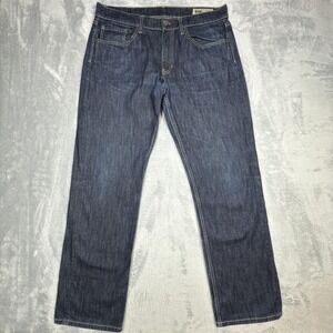 CCS Jeans Mens 35x32 Blue Straight Leg Authentic Skate Denim Pants 100% Cotton